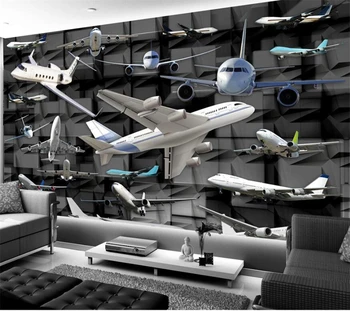 wellyu Prispôsobené veľké nástenné maľby módnych domov zlepšenie 3D pozadie lietadla mobilizácia, pohovky, spálne, pozadie, wallpaper
