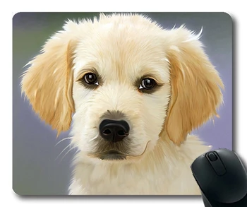 zlatý retriever šteniatko-psík,Maľovanie Pes Zlatý Retriver Tvár Nádejné Šteniatka,psov mouse mat